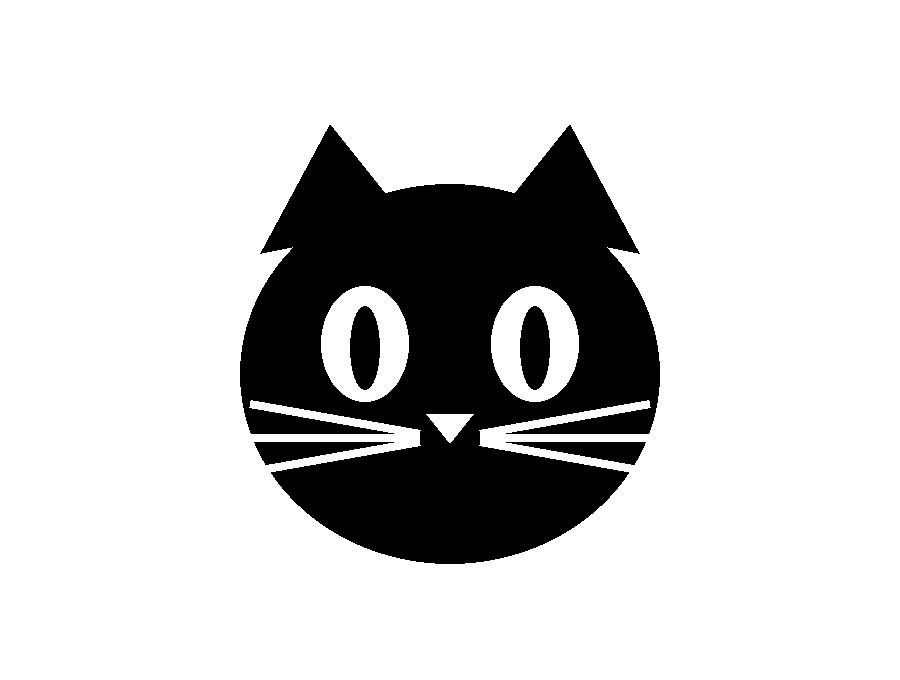 Cat stencil after conversion