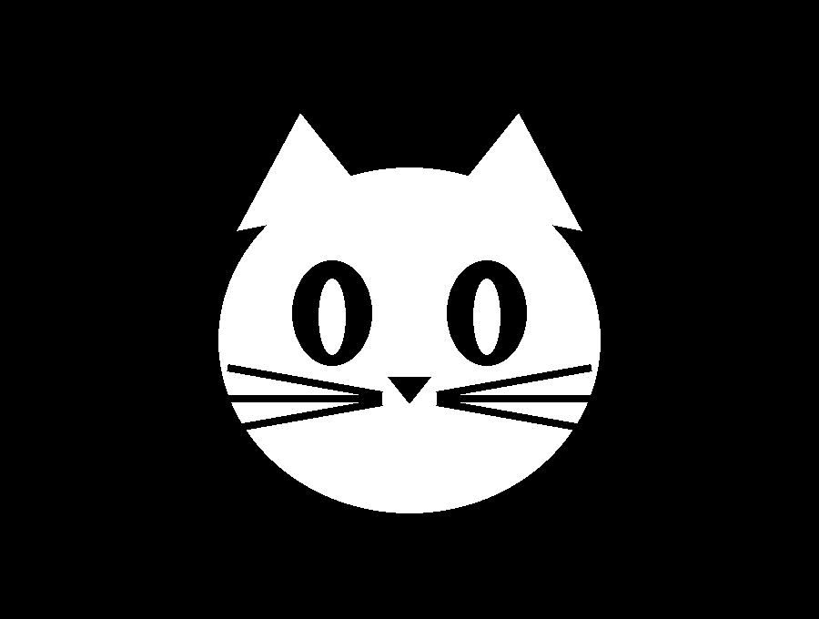 Cat inverted stencil