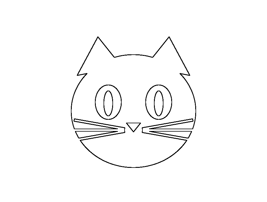 Cat outline stencil