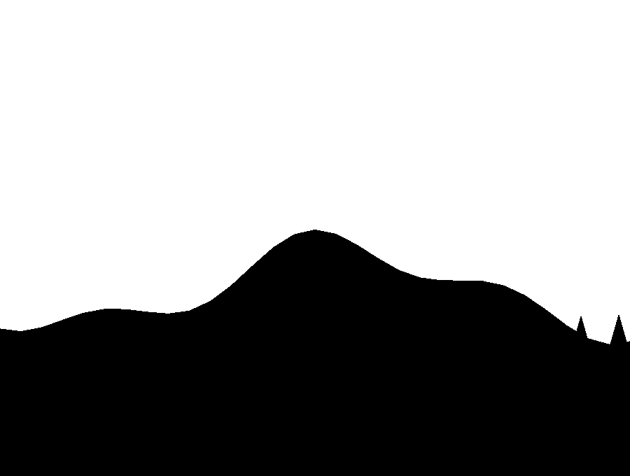 Mountain stencil after conversion